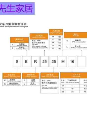 数控内螺纹大小头车刀SNR0005K06-A12/0006K06-A16/0008M08-A16s8