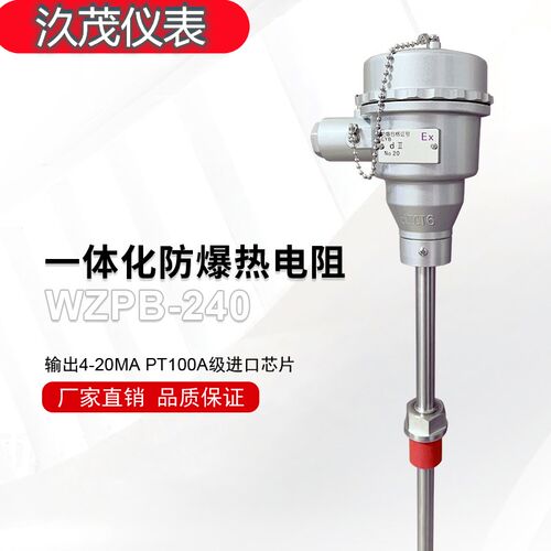 防爆热电阻温度计pt100温度传感器探头隔爆温度变送器4-20ma输出