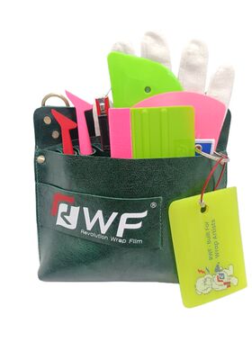 RWF工具腰包手提工具箱绿色软皮斜挎小包汽车改色车衣贴膜工具篮