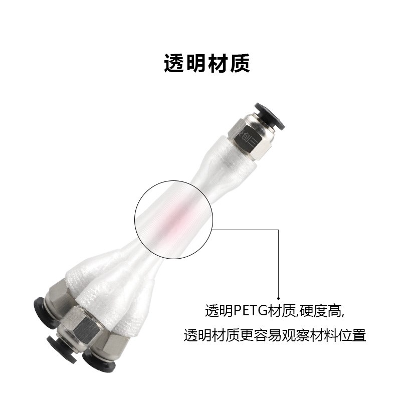 拓竹子P1P P1S X1C三合一送进料口 PETG耗材管道铁氟龙管托盘支架图片
