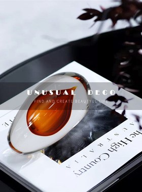 样板间售楼处透明色琉璃艺术雕D塑摆件客厅茶几书柜装饰品