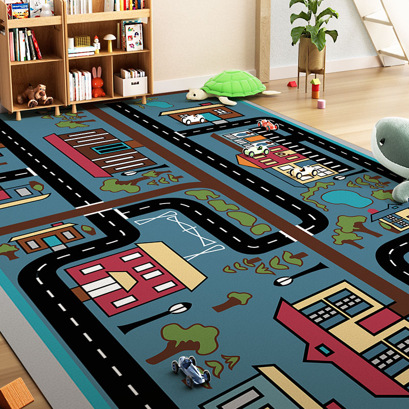 儿童爬行垫加厚防l摔p皮革防水免洗爬爬垫免洗卧室阅读区地毯