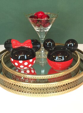 纯铜托盘配镜面客厅餐厅酒具餐具茶具F盘香皂洗涤日用品收纳盘摆