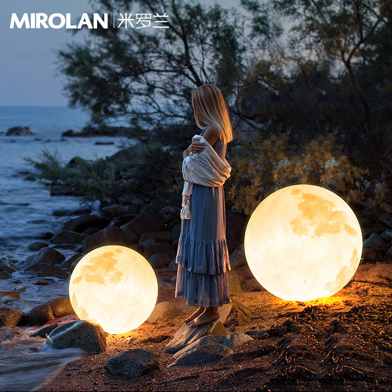 太阳能庭院灯户外月球灯落地灯防水草坪灯别墅花园灯室Y外院子地