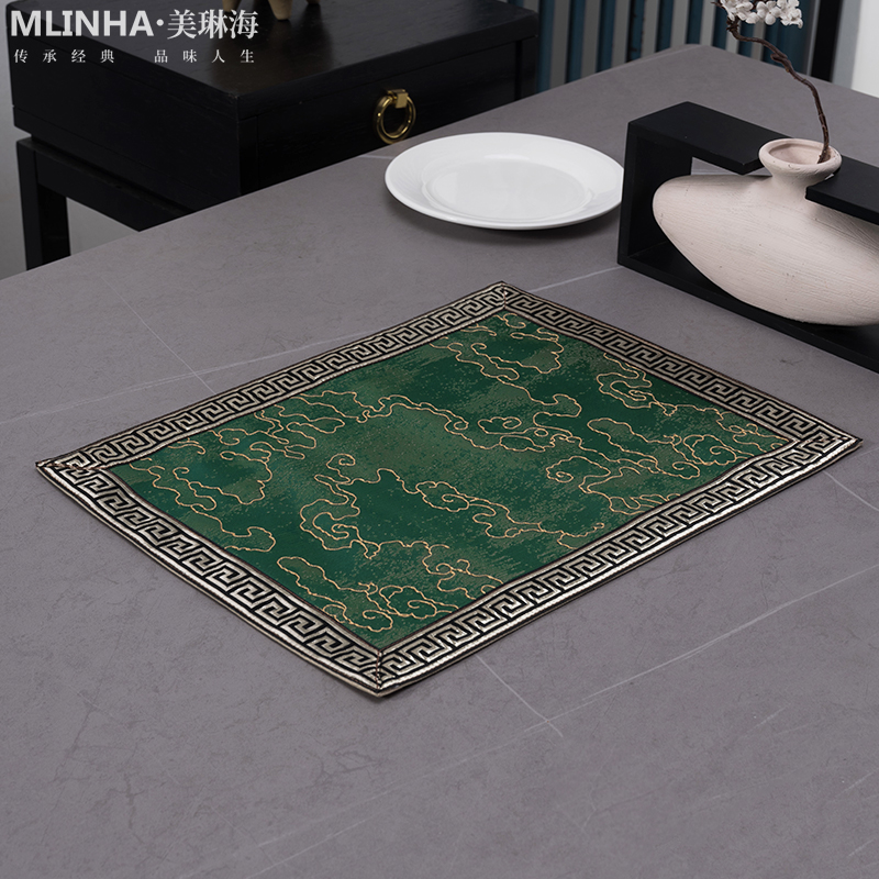 新中式餐垫f家用西餐高级感盘垫汤碗垫餐具垫轻奢餐桌垫隔热垫
