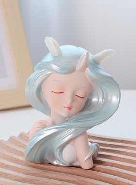 海洋女孩摆件创意美少女桌面装饰品小摆件送闺蜜女生礼Z物生日礼