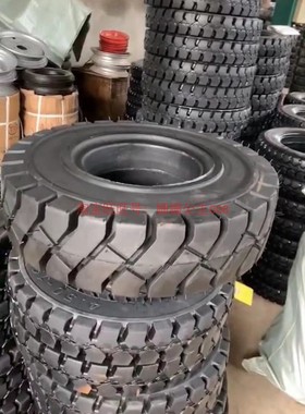 650-10实心胎杭叉合力叉6r00-9 16x6-8重型轮胎18x7-10耐磨防扎胎
