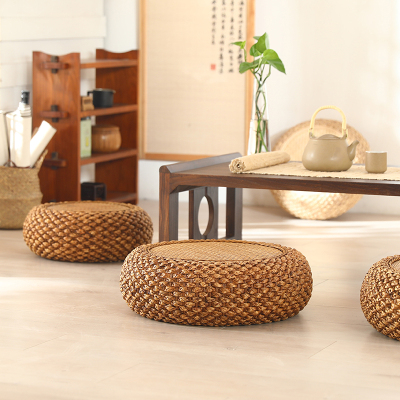 藤编蒲团客厅坐h垫日式榻榻米茶室打坐垫加厚拜佛禅修垫子草编坐