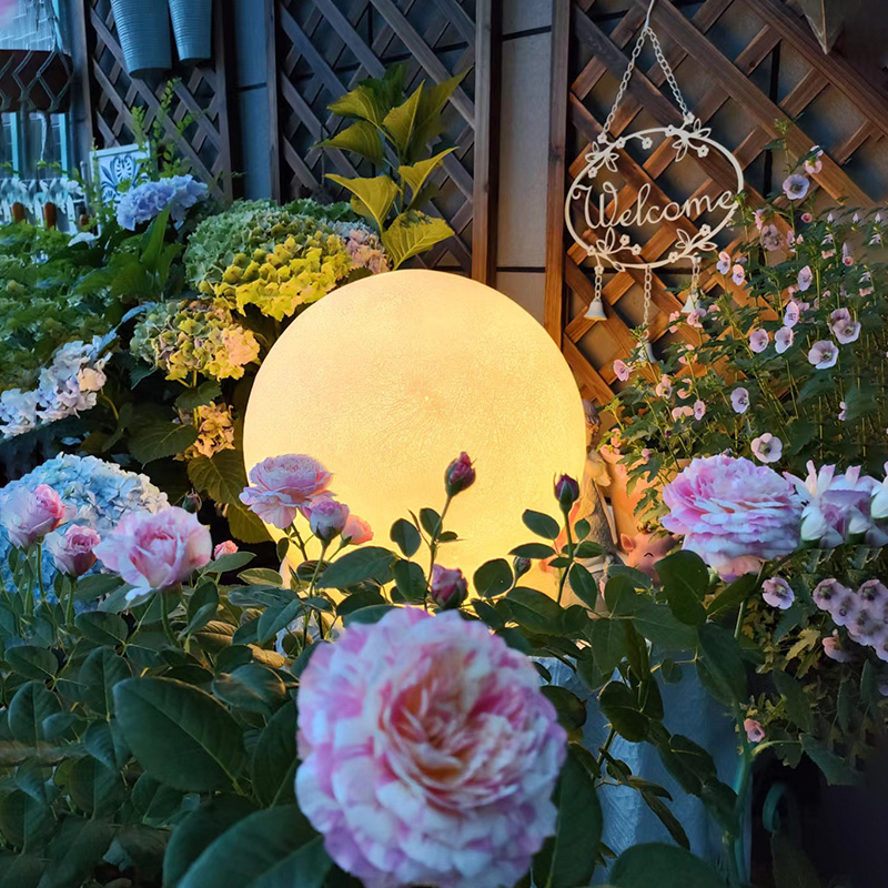 户外灯太阳能月亮草坪灯庭院家用别墅室外景观月球花W园防水氛围