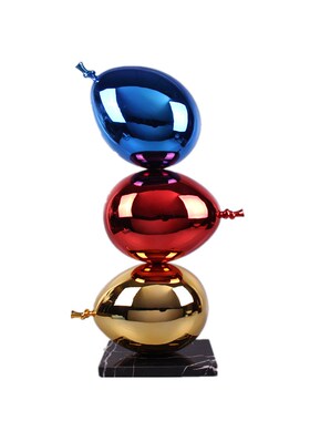 简约创意三色气球摆件样板房间售楼部客厅电视V柜商场橱窗饰品