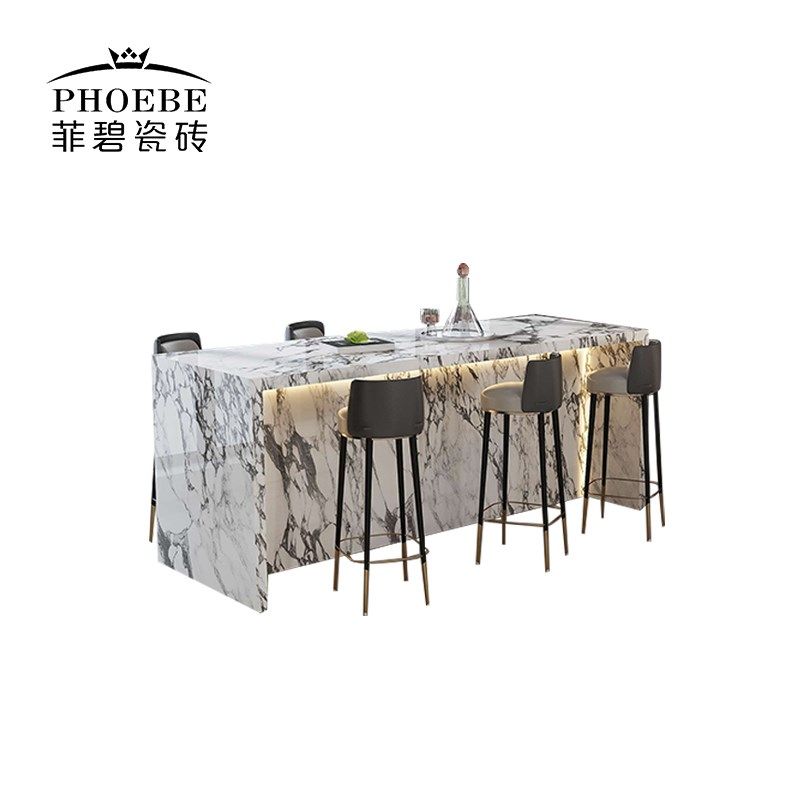 家用吧台桌开放式k厨房岩板窄倒台定制导台阳台休闲中岛台餐桌一