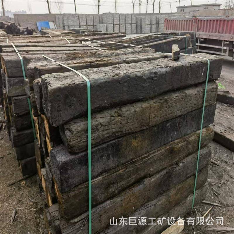 矿用0旧枕木20*1DYZ45桥梁吊垫木支腿设备煤矿铁车路油浸旧枕木