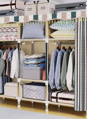 布衣屋柜FXI简简易衣柜家屋用卧室出租加粗加厚加固出租收纳柜子