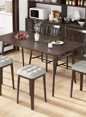 TM675400实木用凳家凳子可方叠放轻奢子餐凳板凳软包餐椅中式客厅