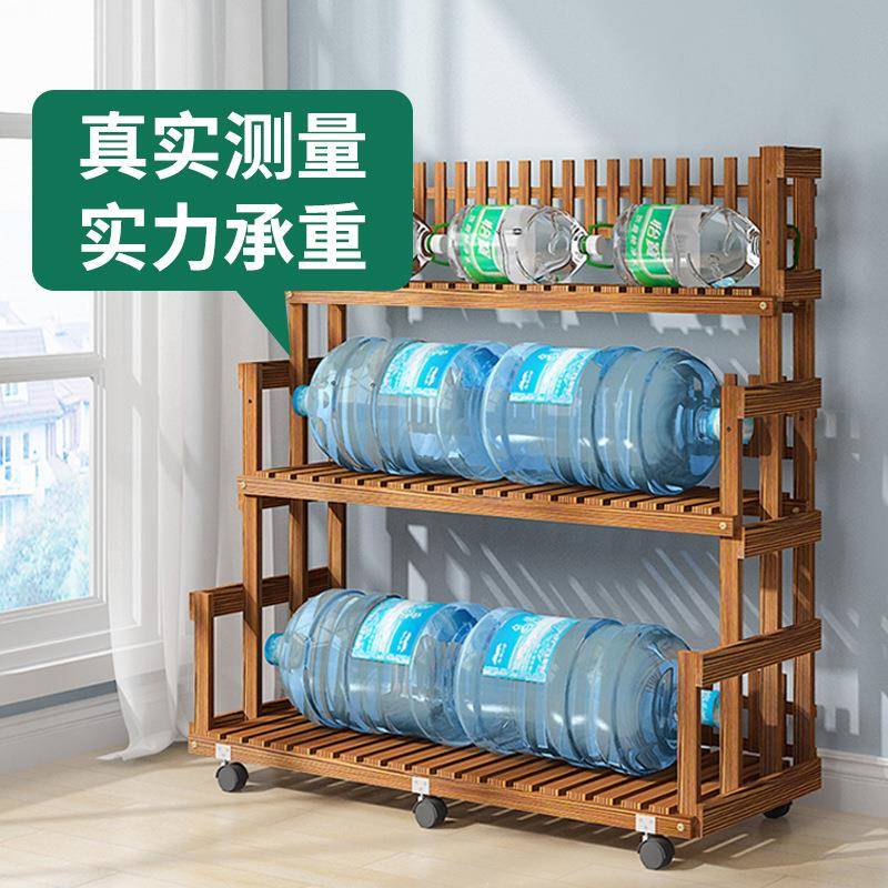 CMG花架物架阳台2置02木5新款落移动地式实带轮花架子客厅室内防