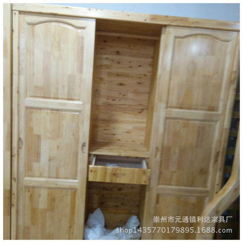 简约现代门柏家具组合衣木柜木质三推拉衣柜室无品牌/卧储物柜