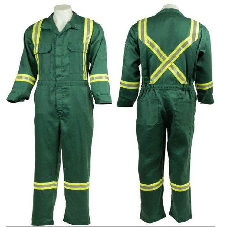 燃JZN防火服防火静电反服光条工作服套装男酸耐碱防阻护全棉连体