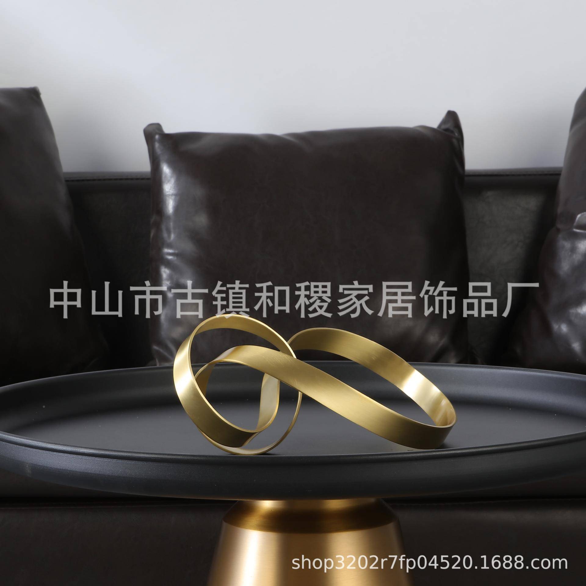 意式轻房奢设计师款装室内摆件样板间客厅玄关软陈设饰铜TSZ品工