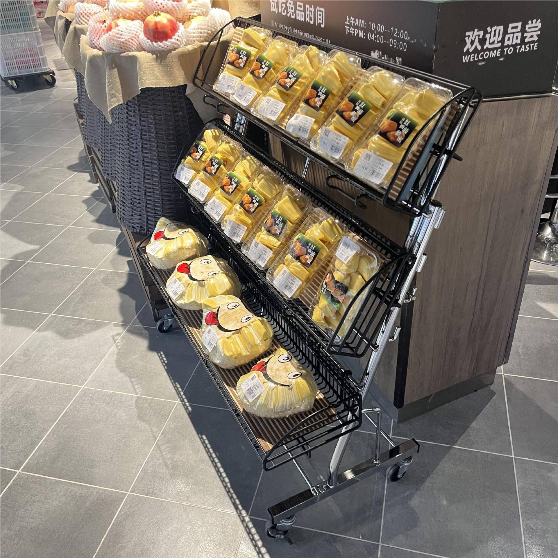 关果车陈列陈饮料移动超市列展示陈架三层RVF联列车展示水促销车