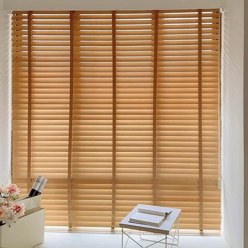 桐木木椴百叶窗木光质百叶光帘透气窗调窗帘客厅餐厅无品牌/隔断