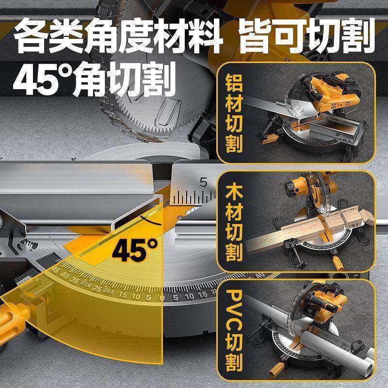 普锯铝机0寸佳12寸1高精密铝合金界机45NOA度斜切锯木材铝铝材切