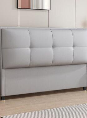 实木头软单买靠背落地款现代床URU简约轻奢背板一体新包轻奢