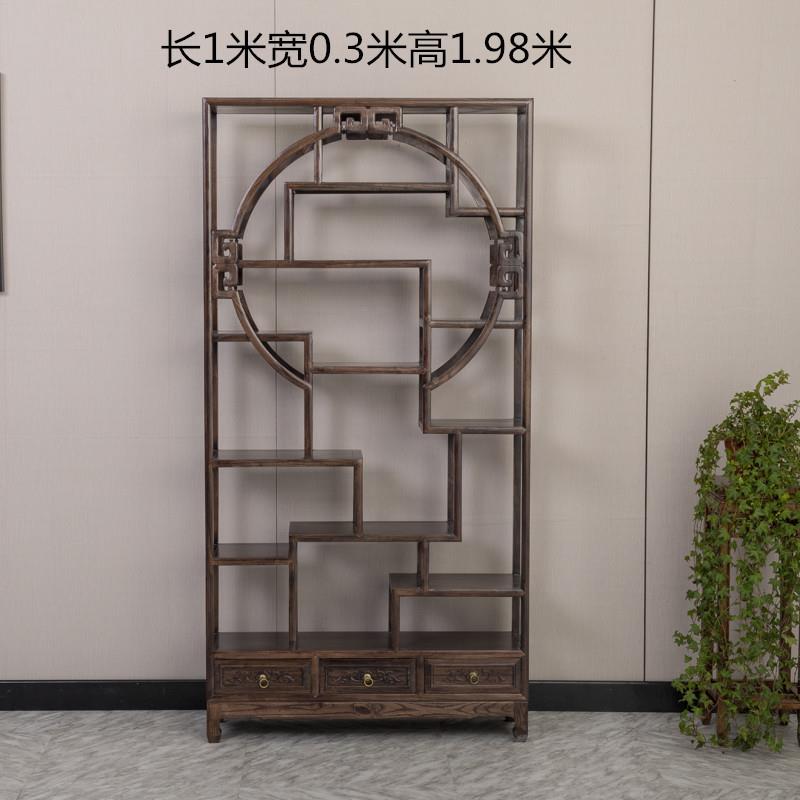 博古架木中式置物架RLO古董架隔茶陈具架展示柜断柜玄关柜书实架