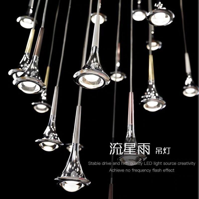 式意轻奢卧室床头台吊灯现代简约餐厅吧灯设计师MQB楼款创意梯吊