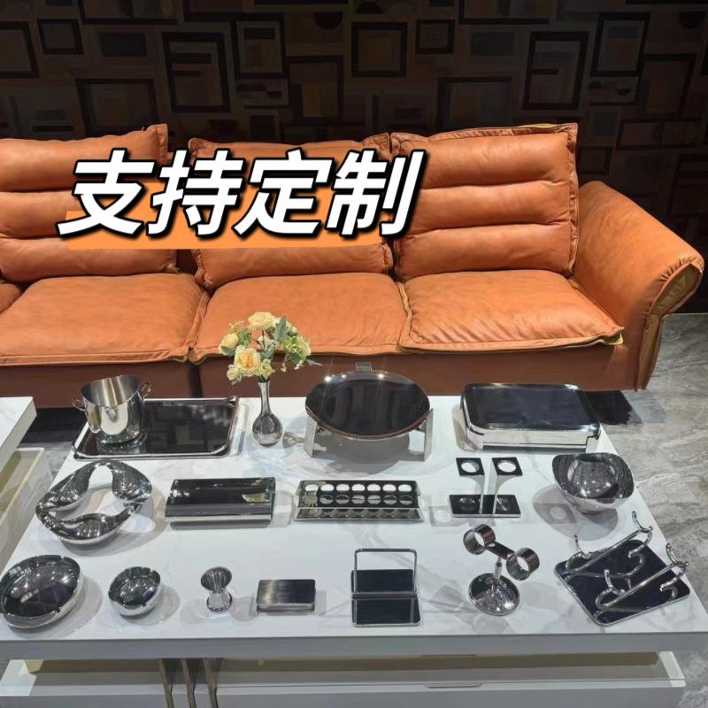 新款不钢KTV摆台用品全水果盘专用酒吧话筒架桌座商用锈WTZ面摆套
