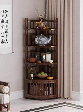 角柜转置楠物架角竹三角墙角柜餐厅角落FDG边角收纳酒储物柜客厅