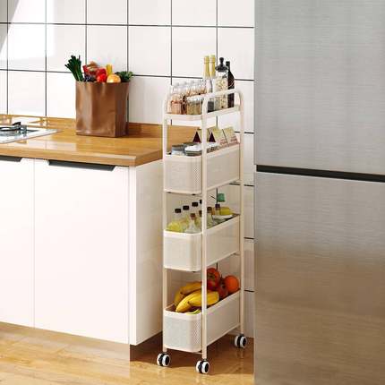 极地窄卫生间侧收PDD10220纳柜冰箱落缝面隙厨房夹缝置物架可抽柜