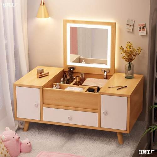 带灯寝室简约小户小型梳妆台室出租窗房卧化妆桌飘宿舍KSF型阳台