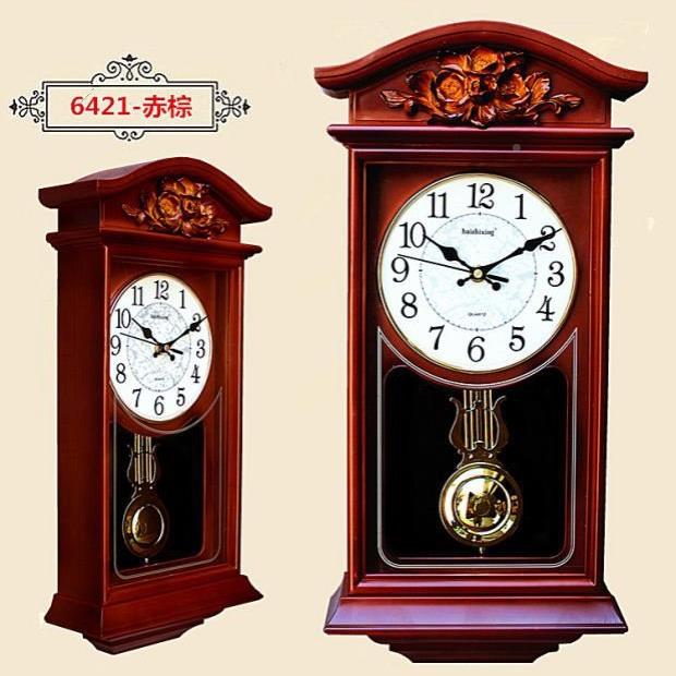 海之星老式敲点式欧中客厅摇摆整点报钟时挂钟表IRK复古时式钟表