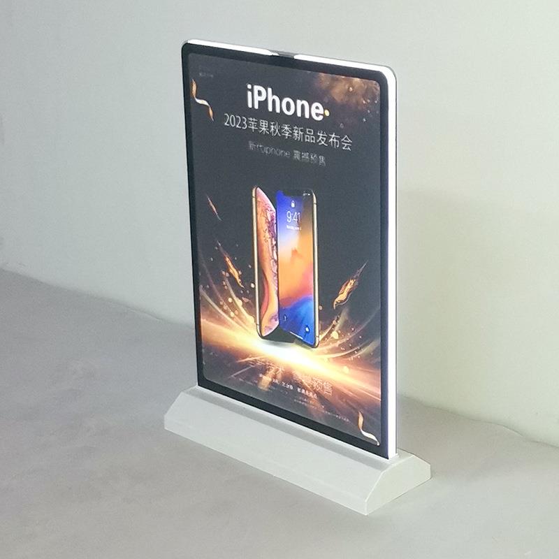 ld插示画发BBG光灯箱桌面点餐双面充电广告展牌台卡亚力e定制展克