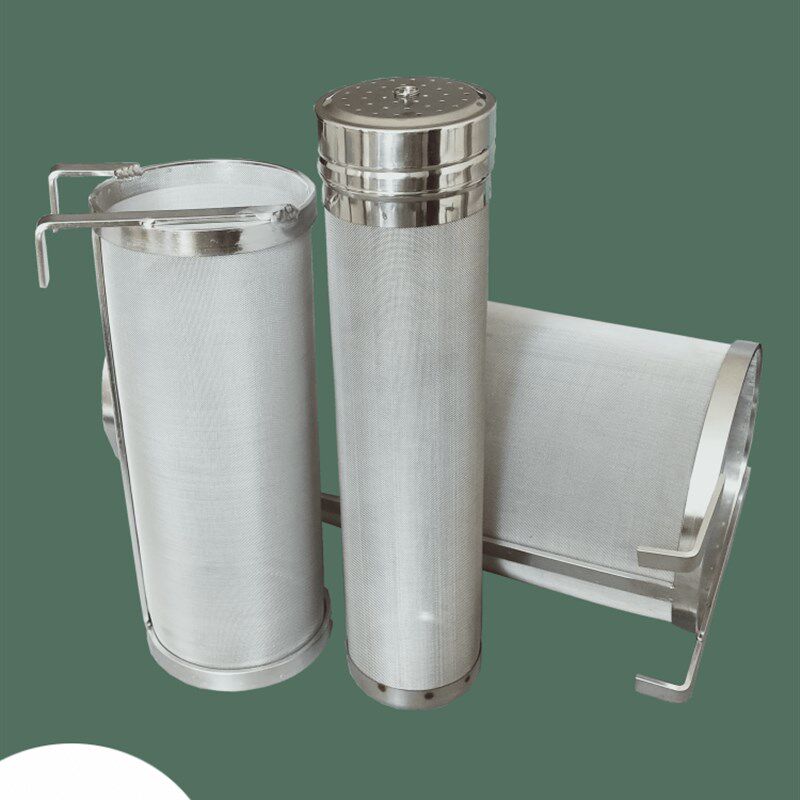 不锈钢啤酒过滤筒挂钩大号过滤网筒G酒花烧煮过滤网筒酒花50目