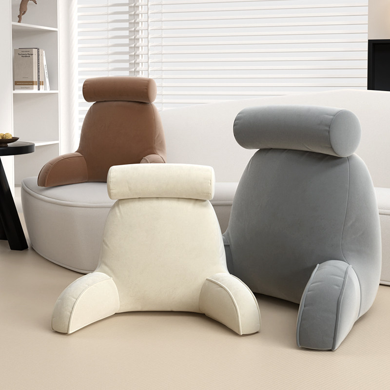 腰枕靠垫沙发宿舍软包大s靠背床上办公室纯色腰枕护腰靠枕孩子抱