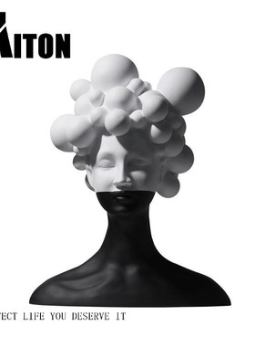 北欧轻奢神d秘人物抽象摆件样板间售楼部客厅大堂雕塑艺术品