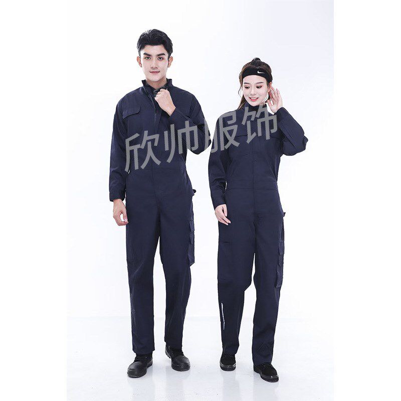 涤棉连体衣连体服工作服连体工装船员船厂服汽修S工人防尘服劳保
