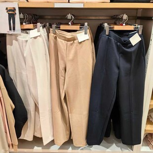 2025春季 宽松阔腿长裤 新款 运动卫裤 476109 快干休闲直筒裤 日单女装