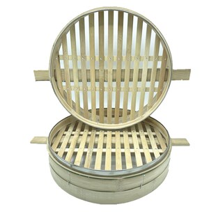 竹制蒸笼商用大号不锈钢43/51.5笼盖蒸包子馒头垫子X圆形蒸屉笼架