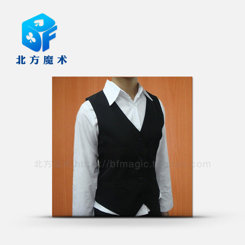 北方舞台魔术道具出伞马甲出扇子出丝巾 男士魔术演出服订制