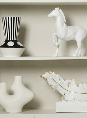 高档轻奢抽象艺术个性样板间家居装饰品酒柜摆设办Y公客厅摆件