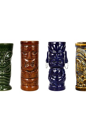 夏威夷鸡尾酒杯陶瓷杯创意个性海盗奇兵tiki提基杯酒吧专用酒杯子