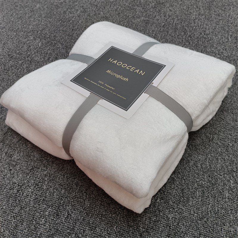 拍照白毛毯菠萝格连帽毯子航空沙发毛毯子 夏季羊毛竹毯子