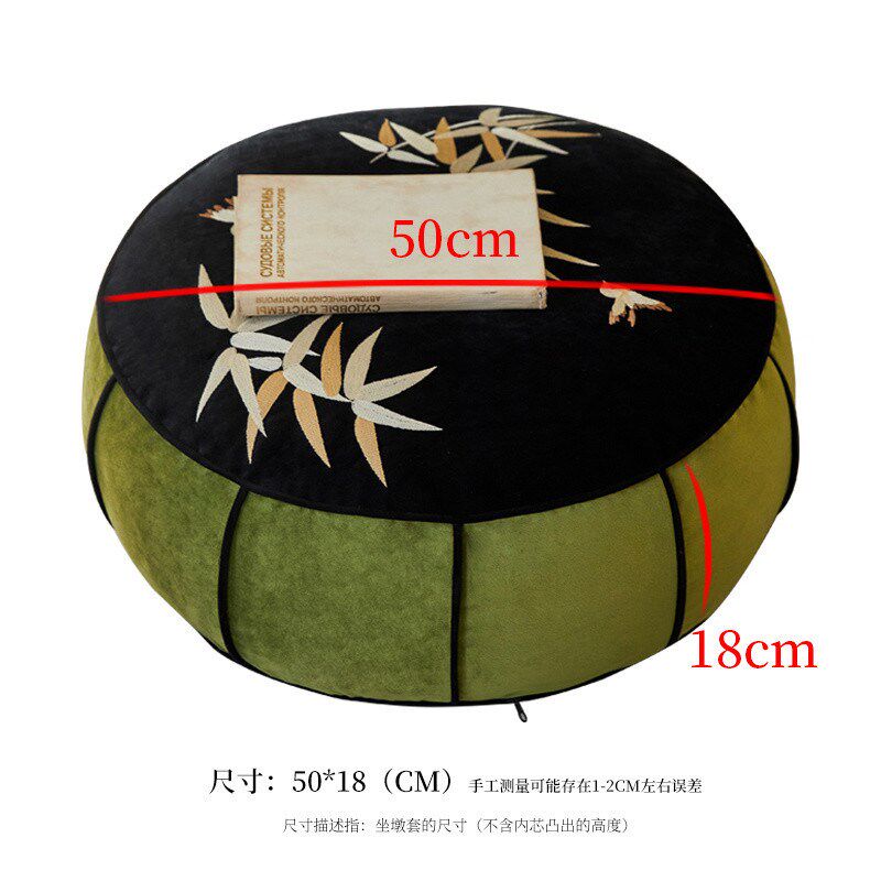 巴山竹夜坐墩刺绣蒲团坐垫加厚榻榻米客厅K地上懒人沙发可拆洗布
