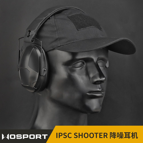 纯色头戴式纯降噪版战术耳机 多重降噪便携式降噪耳机