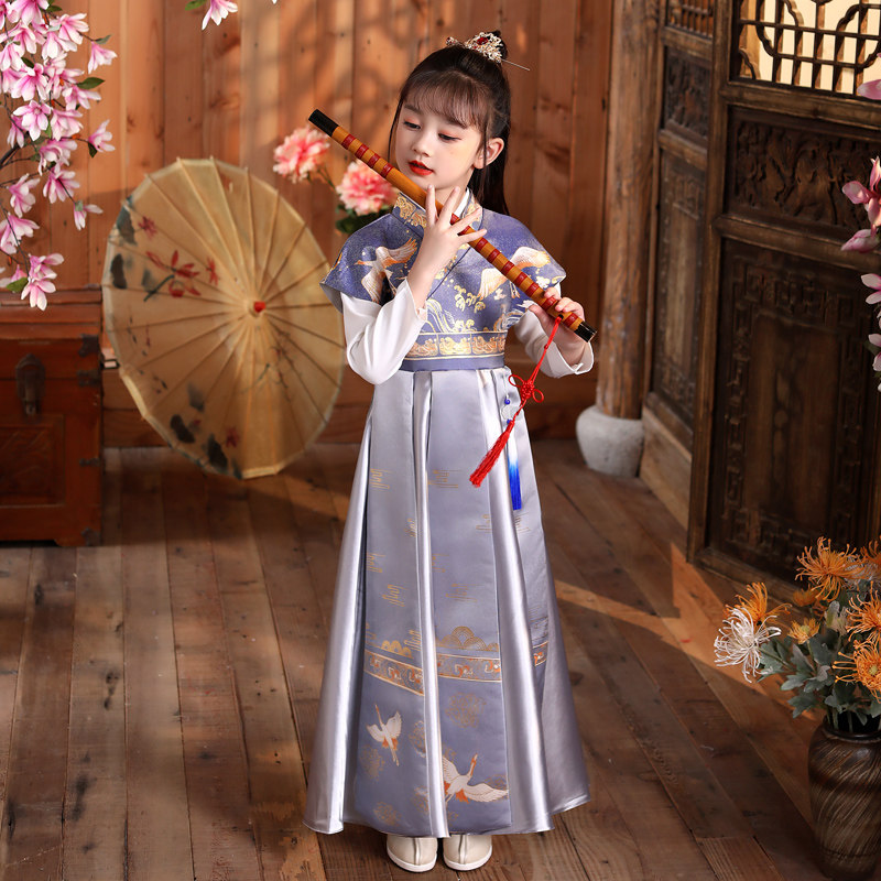 男童汉服2021新款儿童中国风演出服小孩古装女童唐装古风童装秋冬