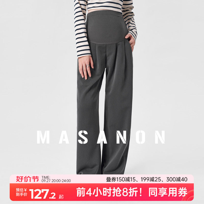 [赠运费险]孕妇西装裤春秋外穿通勤职业裤子秋冬装垂感阔腿裤长裤