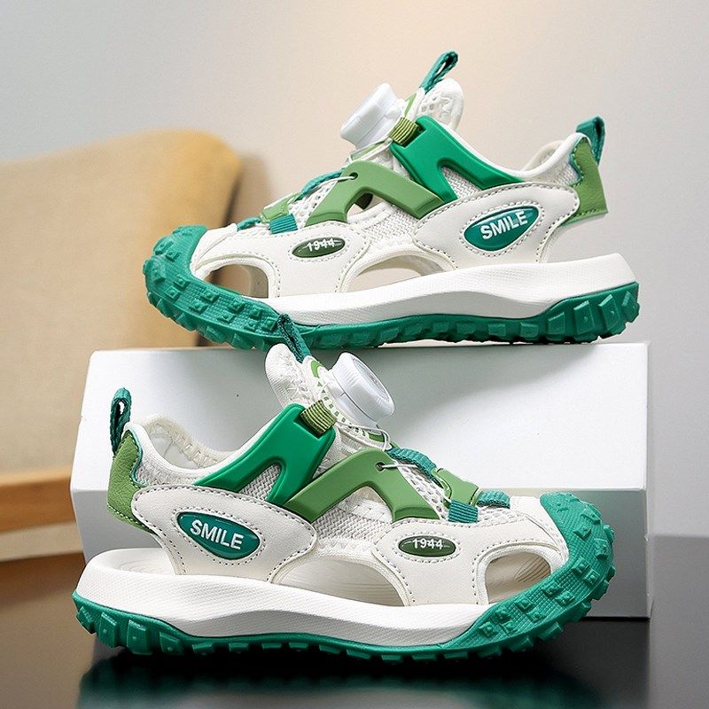 氢跑男童凉鞋包q头夏季儿童防滑防臭运动沙滩凉拖大童溯