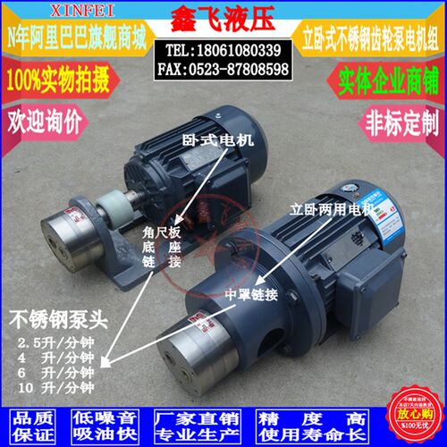 CB-BNS10JZ不锈钢齿轮油泵和电机机连接组合CB-BDG10化工泵CFBGD